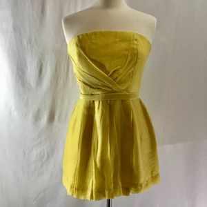 Rubber Ducky strapless yellow dress